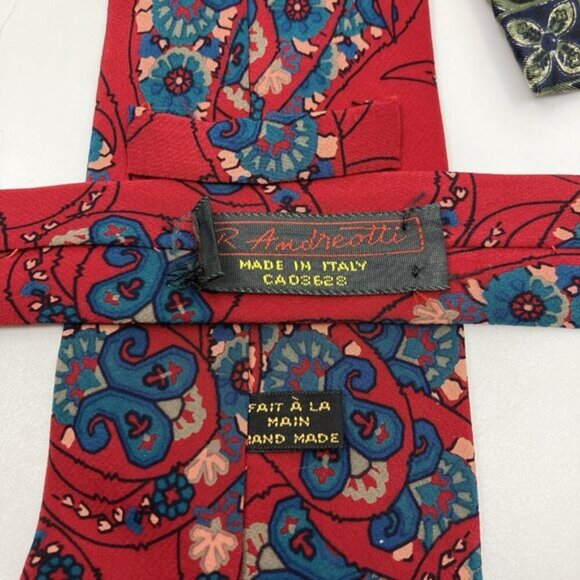 Vintage Silk Mens Tie Lot of 8 90s Claiborne Sazzari Hardy Amies R Andreotti - Picture 3 of 13